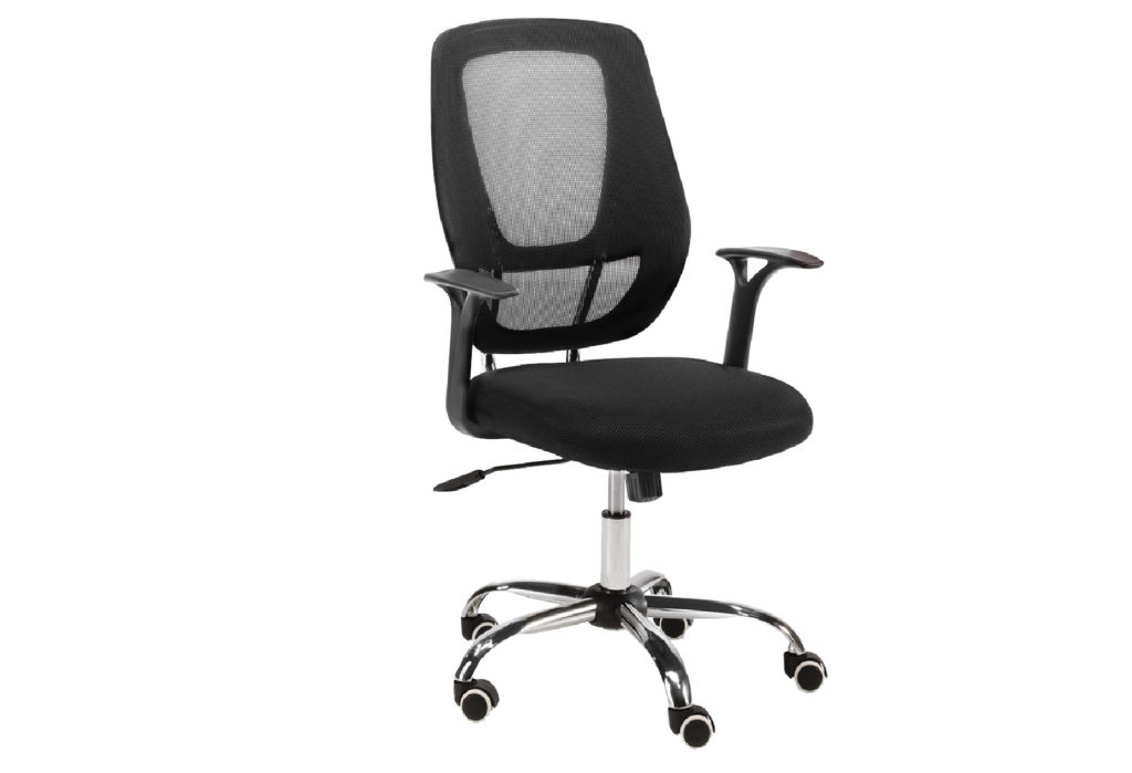 silla de oficina negra modelo génova