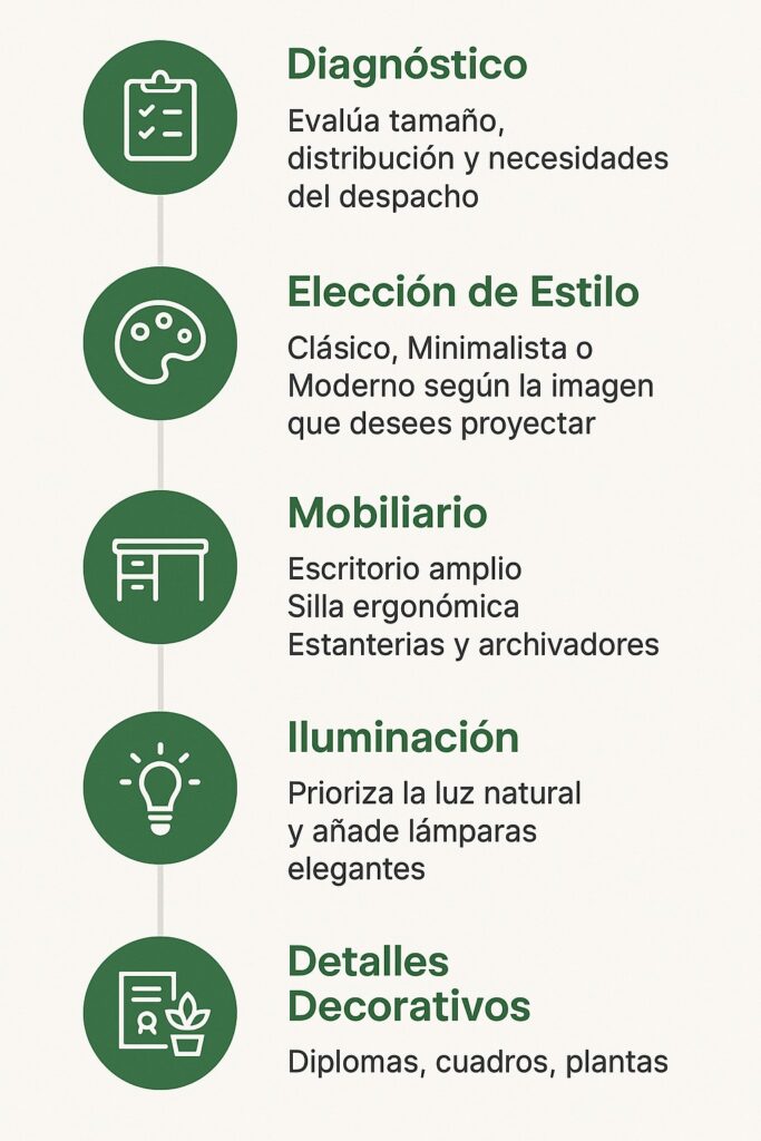 Check-list para decorar un despacho de abogados