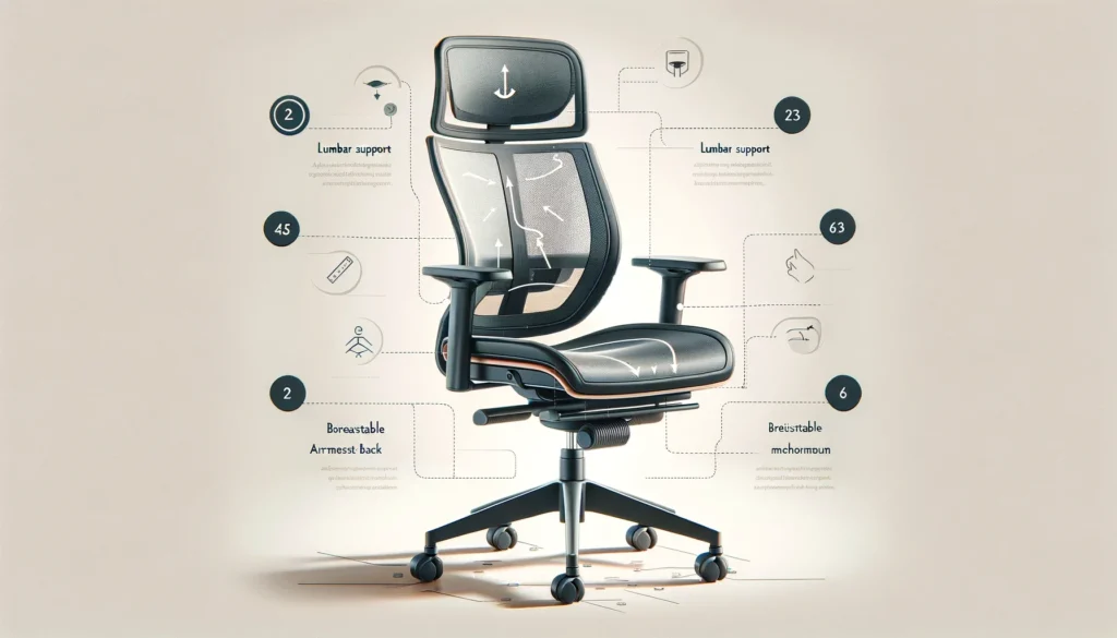 características de las sillas de oficina ergonómicas