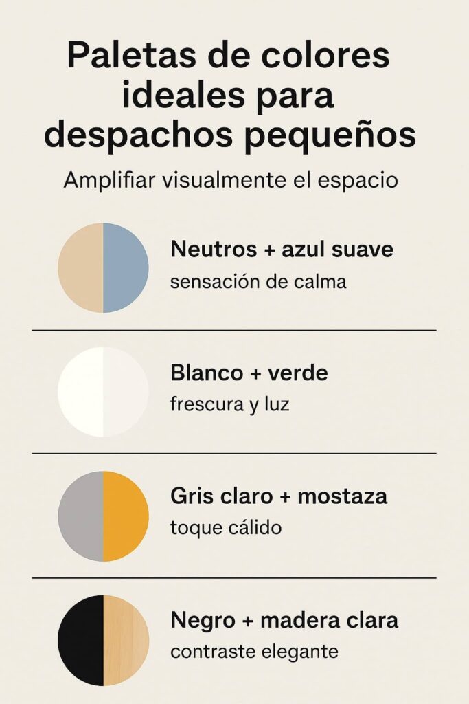 paleta de colores ideales para despachos pequeños