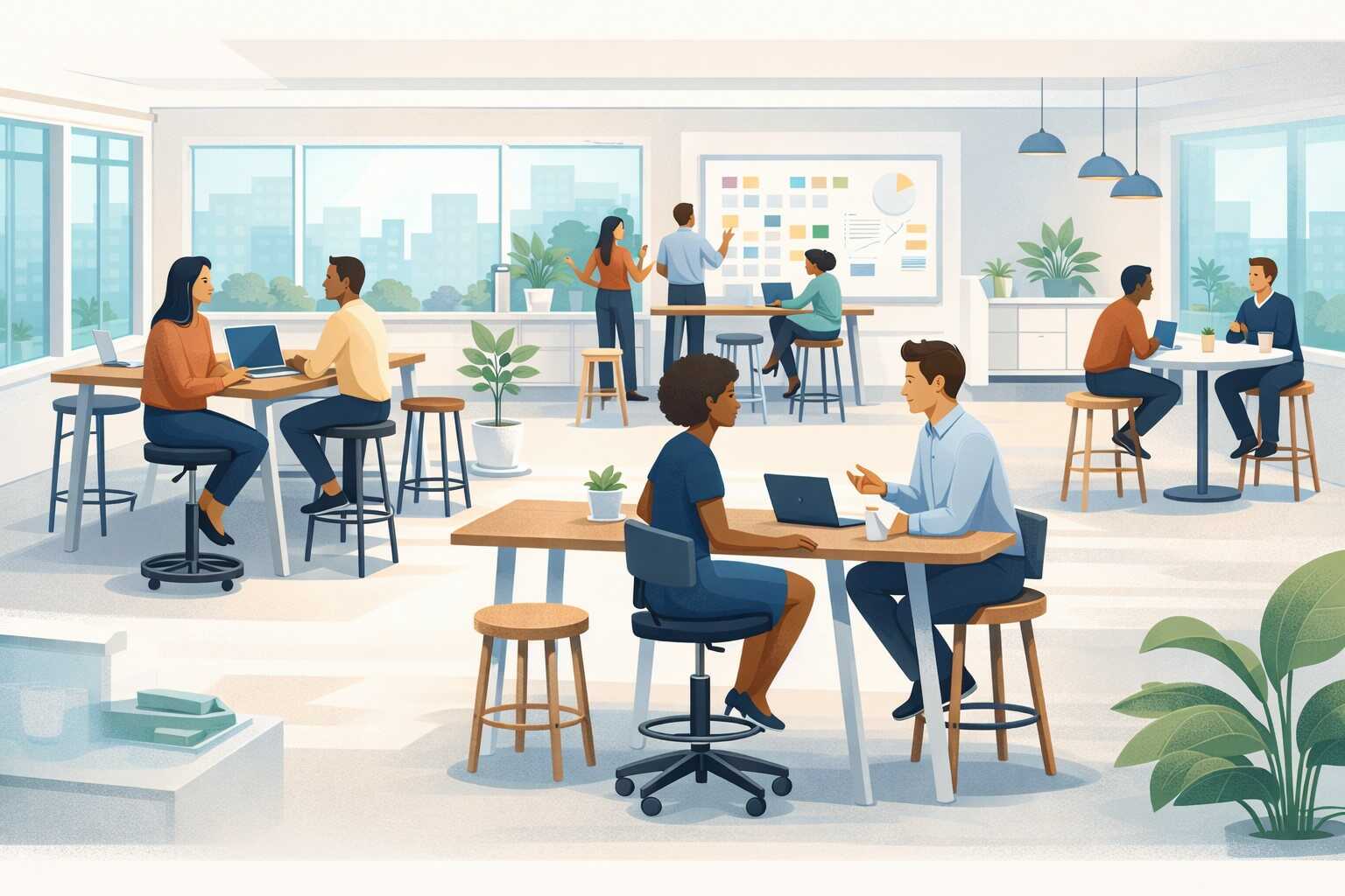 Cuándo usar taburetes de oficina