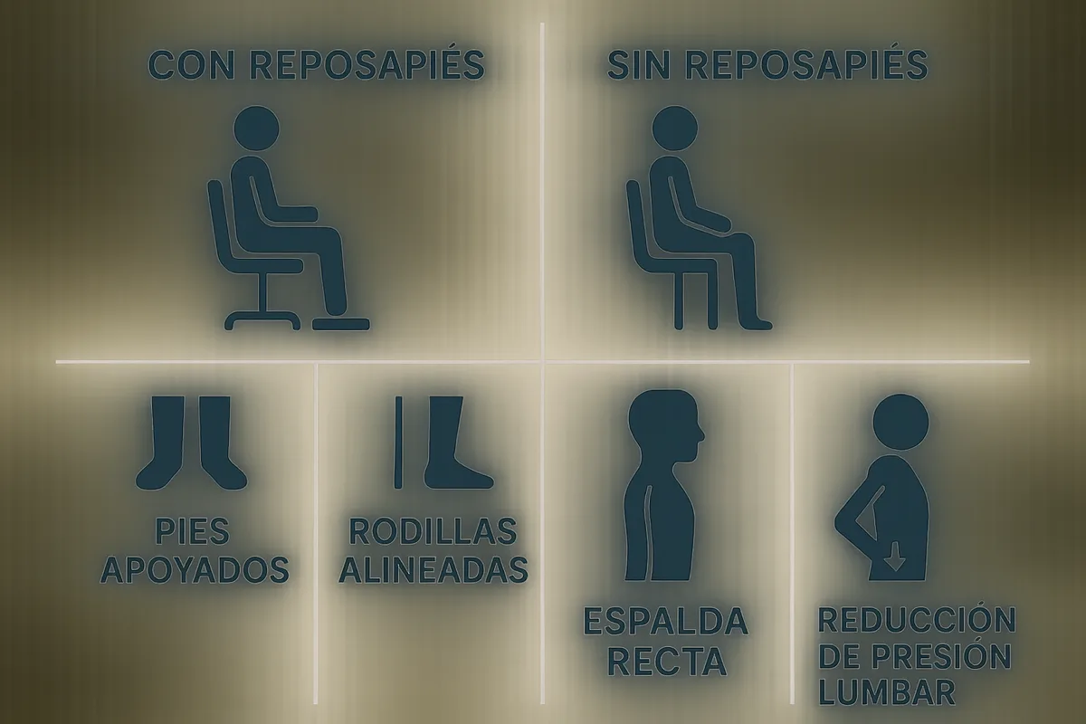 con reposapiés vs sin reposapiés